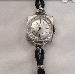 Omega vintage 14kt white gold and diamond Cocktail ladies watch